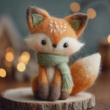Handmade Felt Fox Toy – Cute Wool Felt Animal Ornament