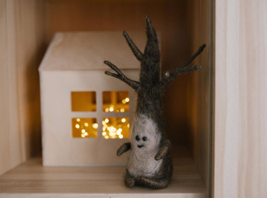 Needle Felted Tree Sculpture, Handmade Art, Nature Home, Woodland Decor