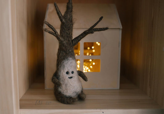 Needle Felted Tree Sculpture, Handmade Art, Nature Home, Woodland Decor