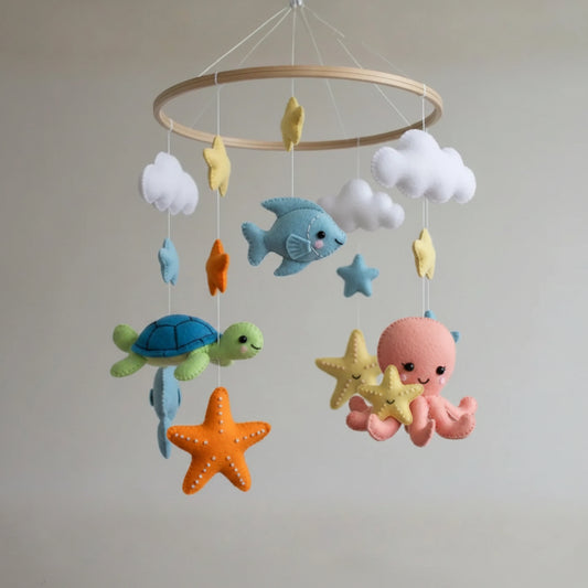 Baby Mobile Hanging Nursery,Gate Decor,Wall Decor,Led Point Decor,Room Decor,Living Room Decor,Wall Hangings Decoration for Baby Boys Girls octopus