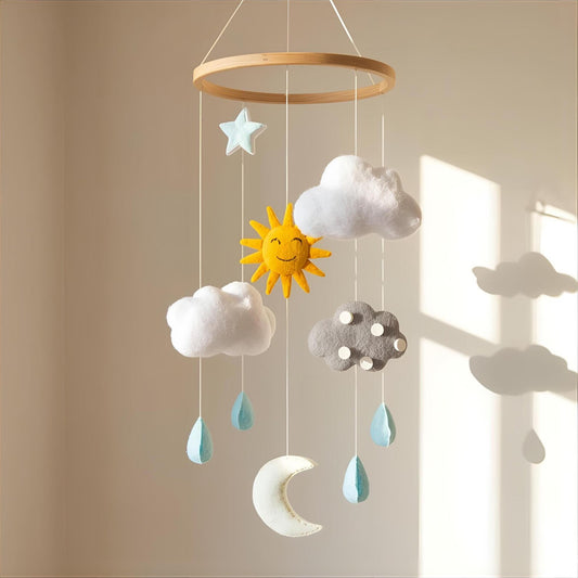 Baby Mobile Hanging Nursery,Gate Decor,Wall Decor,Led Point Decor,Room Decor,Living Room Decor,Wall Hangings Decoration for Baby Boys Girls  cloud