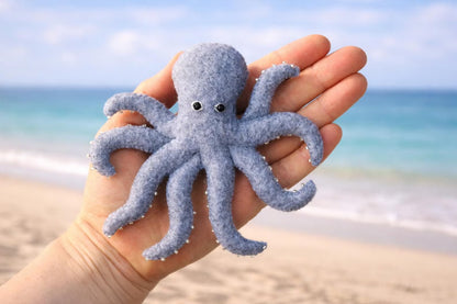 Felt Octopus, sewing pattern PDF SVG, sea creatures, felt Animals, Ocean baby mobile, diy crafts, Felt Toy, felt ornaments, under the sea