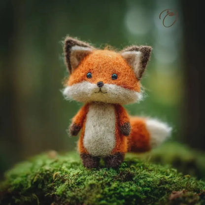 Handmade Felt Fox Toy – Cute Woodland Animal Decor