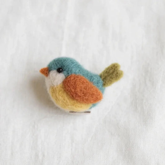 Handmade Felt Bird Figurine – Cute Wool Bird Ornament, Home Decor Display, Cozy Tabletop Decoration, Creative Gift for Holidays