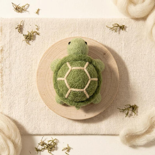 Beginner Needle Felting Kit: Sea Turtle DIY Craft Set, Wool Art Hobby
