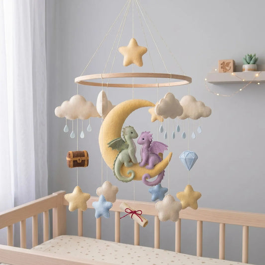 Baby Mobile Hanging Nursery,Gate Decor,Wall Decor,Led Point Decor,Room Decor,Living Room Decor,Wall Hangings Decoration for Baby Boys Girls dinashor