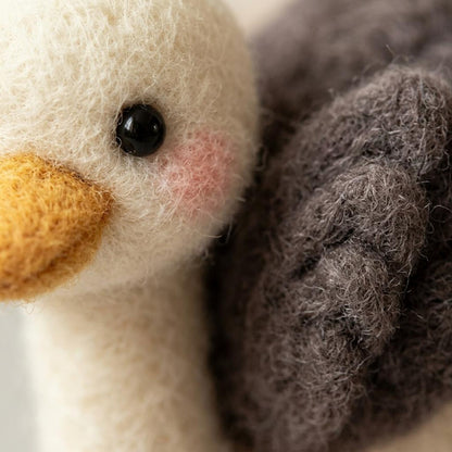 Needle Felting Kit: Beginner Ostrich Craft Set, DIY Bird Felt Ornaments