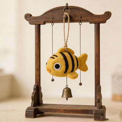 Handmade Felt Fish Ornaments, Ocean-Themed Felt Crafts, Clownfish, Christmas Decor, Tropical Fish Felt Decor, Gifts For Fish Enthusiasts