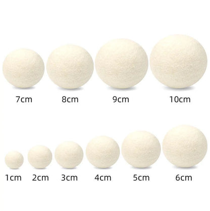 Wool Felt Dryer Balls, Reusable Laundry Softener, Eco-Friendly Natural Fabric Care