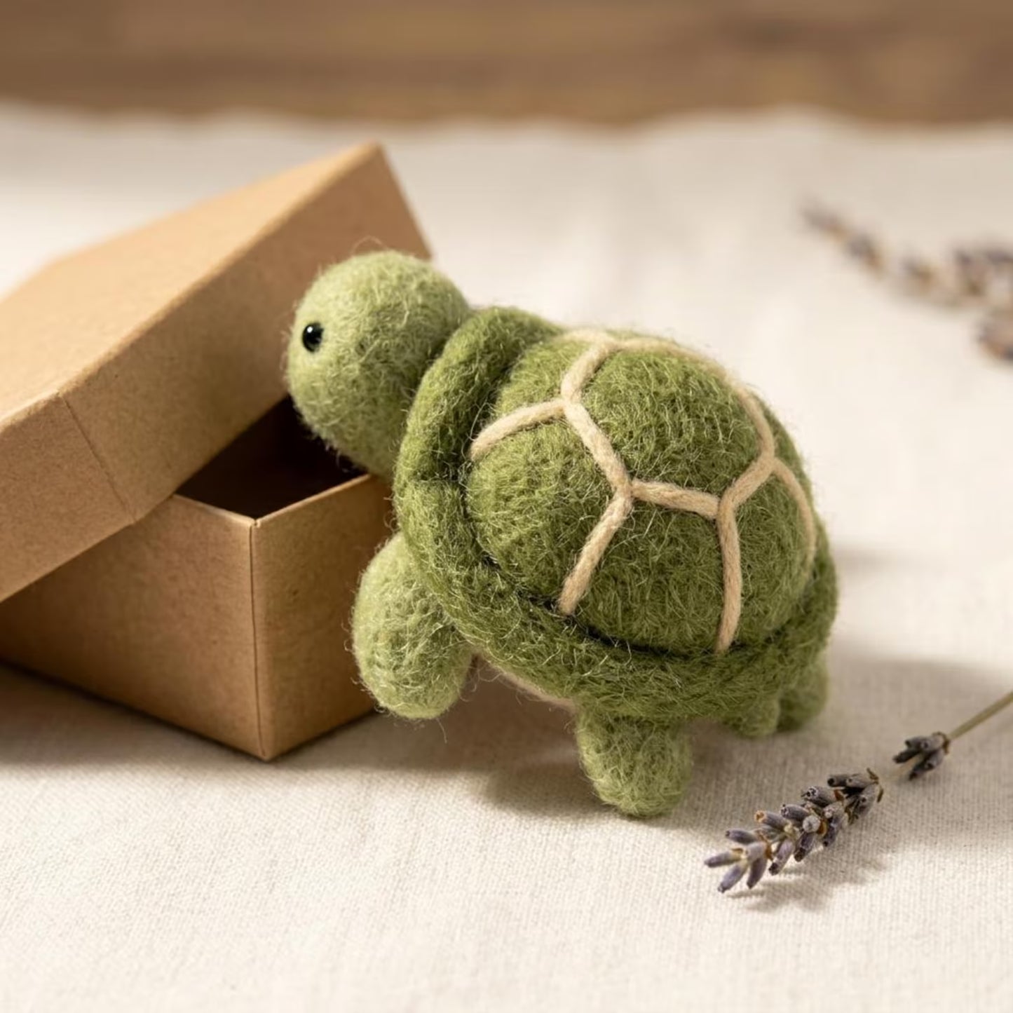Beginner Needle Felting Kit: Sea Turtle DIY Craft Set, Wool Art Hobby