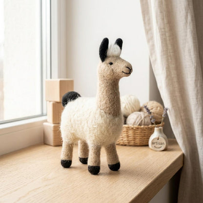Needle Felting Llama: Llama DIY Craft Set, Wool Hobby