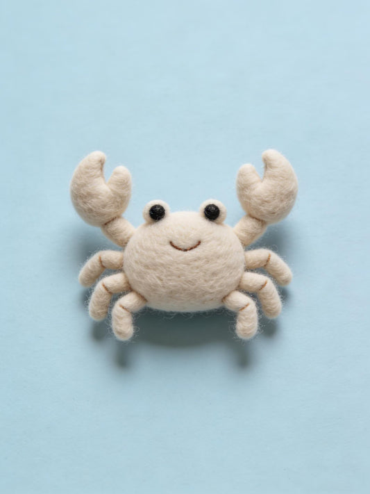 Wool Felt Sea Crab Miniature Desk Decor, Handmade Needle Felt Turtle Figurine Christmas Day Gift Felt Art Sculpture Felt Ocean Doll Ornament