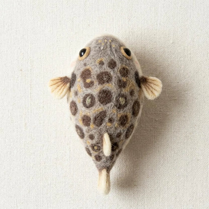 Needle Felting Kit for Beginners Cute Pufferfish DIY Craft Set Marine Animal Lover Gift Stress Relief Hobby