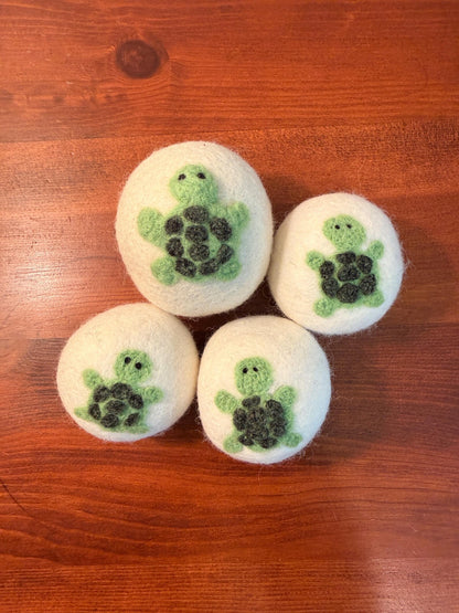 Handmade Needle Felted Wool Dryer Balls | Reusable Eco Friendly Laundry Softener | Cute Laundry Decor