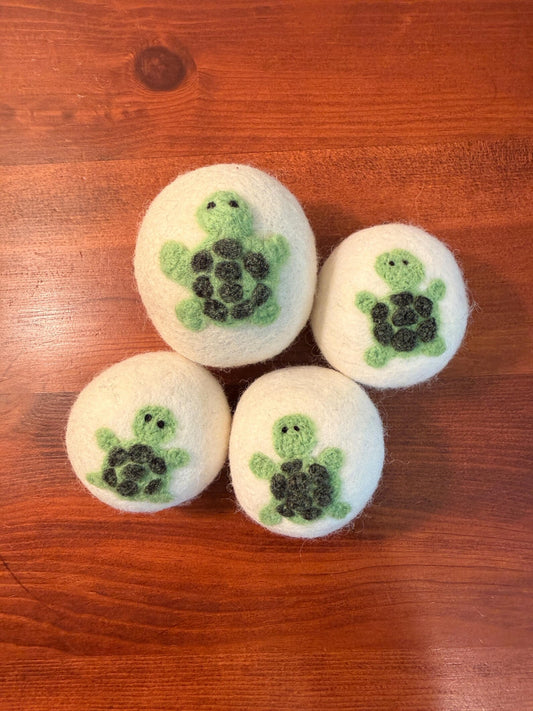 Handmade Needle Felted Wool Dryer Balls | Reusable Eco Friendly Laundry Softener | Cute Laundry Decor